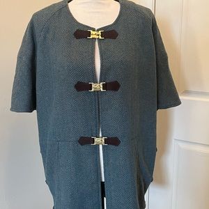 Soft Surroundings Blue Herringbone 1x